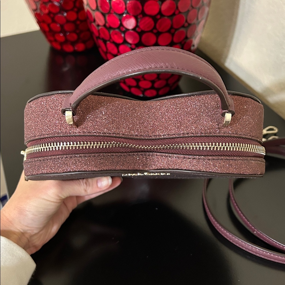 Kate Spade Red Love Shack Glitter Heart Crossbody Bag - MSRP $359 EUC - Picture 7 of 15
